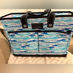 Scout Aqua Wave Design Tote Bag